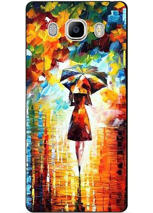 Бампер силіконовий чохол для samsung j7 2016 galaxy j710 з малюнком прогулянка