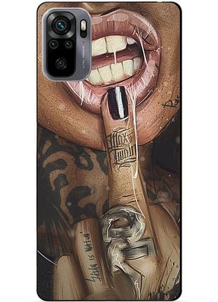 Силиконовый бампер чехол для xiaomi redmi note 10s / note 10 с рисунком swag