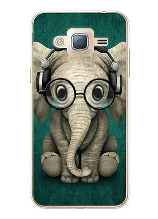 Силиконовый бампер для samsung j7 neo galaxy j701 с рисунком слон