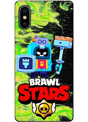 Силіконовий бампер чохол для iphone xs max з героєм бравл еш