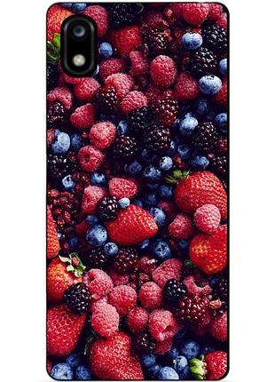 Чехол силиконовый для zte blade a7 2019 с рисунком ягоды