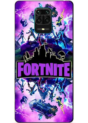 Силіконовий бампер чохол для xiaomi redmi note 9s/note 9 pro з малюнком fortnite marvel