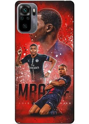 Силіконовий бампер чохол для xiaomi redmi note 10 / note 10s з малюнком mbappe psg