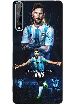 Силіконовий чохол бампер для huawei p smart s з малюнком аргентина messi