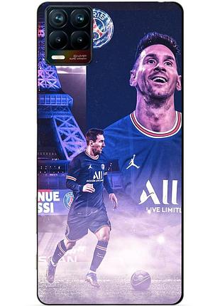 Силиконовый чехол бампер для realme 8 / 8 pro с рисунком messi psg