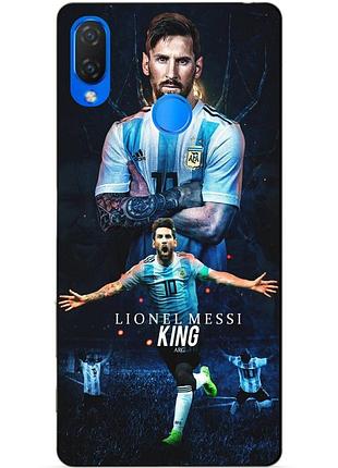 Силіконовий бампер чохол для huawei p smart plus з малюнком messi агентина