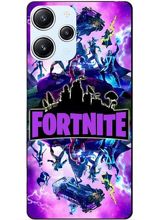 Силиконовый бампер чехол для xiaomi redmi 12 рисунок fortnite marvel