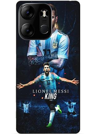 Силиконовый бампер чехол для tecno spark go 2023 с рисунком messi аргентина месси