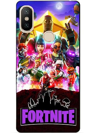 Силиконовый бампер чехол для xiaomi redmi s2 с рисунком fortnite фортнайт