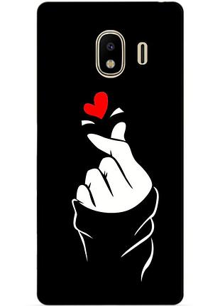 Силиконовый бампер чехол для samsung j4 galaxy j400 с рисунком знак любви