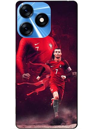 Силіконовий чохол бампер для tecno spark 10 з малюнком ronaldo португалі роналдо