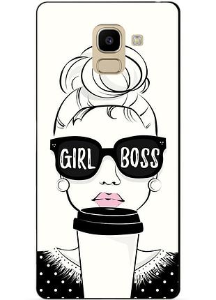 Силіконовий бампер чохол для samsung j6 galaxy j600 з малюнком girl boss