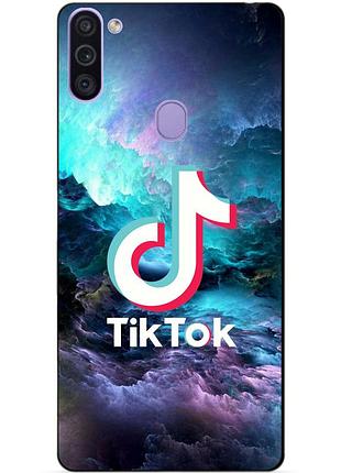 Силіконовий бампер чохол для samsung m11 з малюнком tik tok