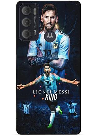 Силиконовый чехол бампер для motorola moto g60 с рисунком messi аргентина месси