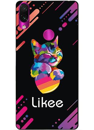 Силіконовий бампер чохол для xiaomi redmi note 7 з малюнком likee