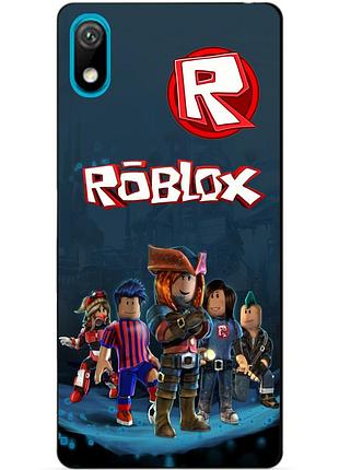 Силиконовый бампер чехол для huawei y5 2019 с рисунком roblox