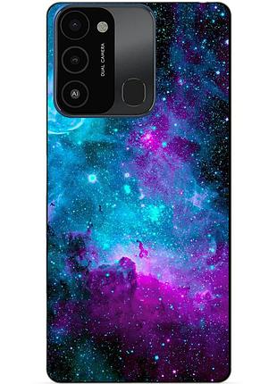 Силиконовый бампер чехол для tecno spark go 2022/spark 8c с рисунком галактика