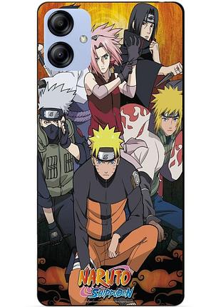 Силиконовый бампер чехол для samsung a04e с рисунком naruto
