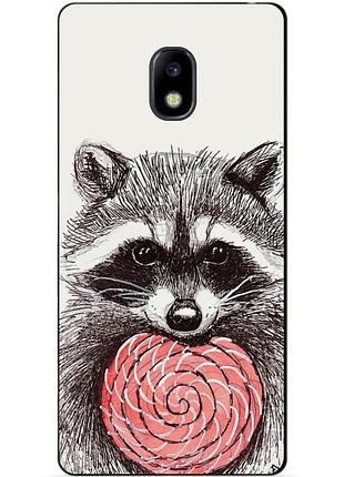 Силиконовый бампер чехол для samsung j730 galaxy j7 2017 года с рисунком енот
