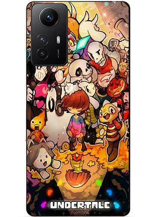 Силиконовый бампер чехол для xiaomi redmi note 12s с рисунком андертейл undertale