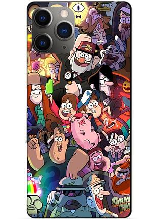 Силиконовый чехол бампер для iphone 11 pro max с рисунком гравити фолз gravity falls