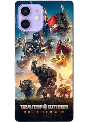 Силиконовый чехол бампер для iphone 12 с картинкой звероботы трансформеры transformers