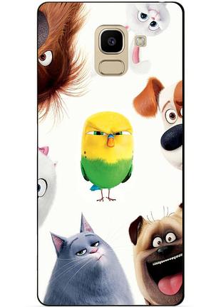 Силиконовый бампер чехол для samsung j6 galaxy j600 с рисунком тайная жизнь домашних животных