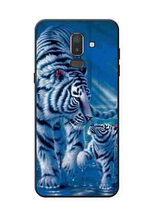 Силиконовый чехол для samsung j8 / a6 plus с рисунком тигры