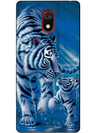 Силиконовый бампер чехол для xiaomi redmi 8a с рисунком тигры