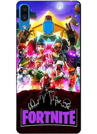 Силиконовый бампер чехол для samsung a30 2019 galaxy a305f с рисунком fortnite