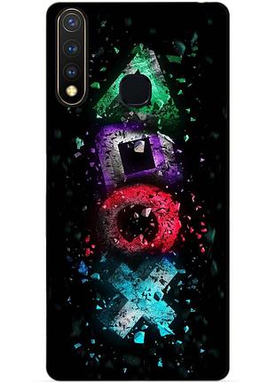 Силіконовий бампер чохол для vivo y19 з малюнком sony playstation