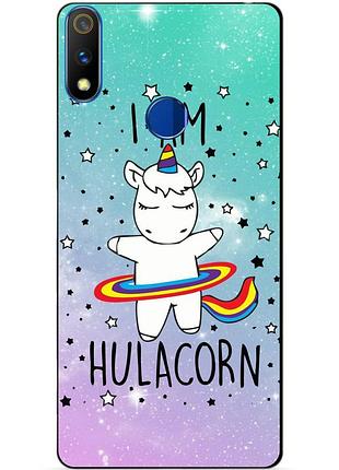 Силиконовый чехол бампер для realme 3 pro с рисунком единорог