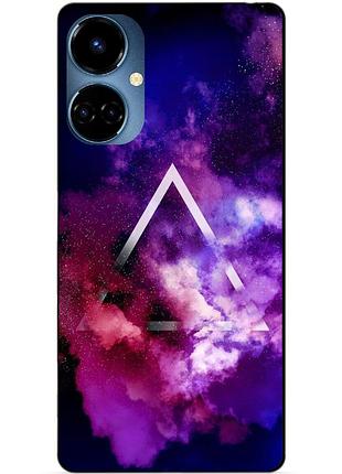 Силіконовий бампер чохол для tecno camon 19/19 pro з малюнком космос