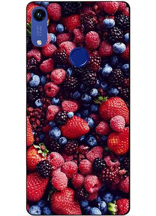 Бампер силіконовий чохол для huawei honor 8a з малюнком ягоди