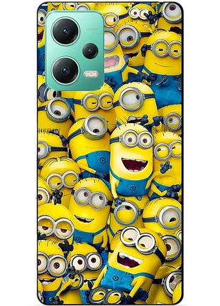 Силіконовий чохол бампер для xiaomi redmi note 12 5g з малюнком міньйони minion