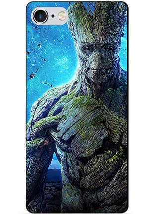 Силиконовый чехол бампер для iphone 6 с рисунком грут groot стражи галактики