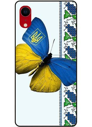 Силиконовый чехол бампер для iphone xr с рисунком бабочка украина мотылек