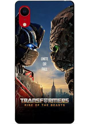 Силиконовый чехол бампер для iphone xr с рисунком звероботы трансформеры transformers