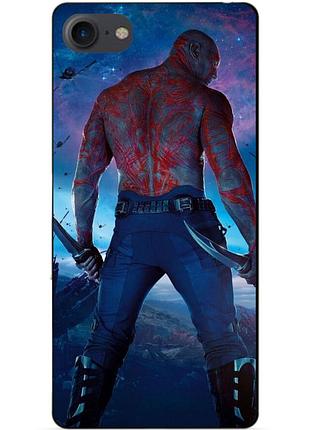 Силиконовый чехол бампер для iphone 7 с рисунком дракс стражи галактики drax