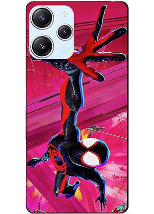 Силиконовый бампер чехол для xiaomi redmi 12 рисунок spider man человек паук