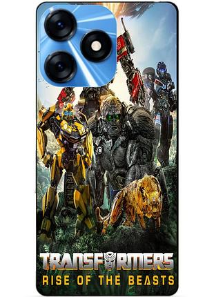 Силиконовый чехол бампер для tecno spark 10 звероботы трансформеры transformers