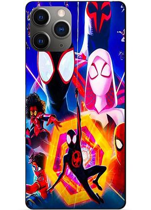 Силиконовый чехол бампер для iphone 11 pro с картинкой spider man человек паук