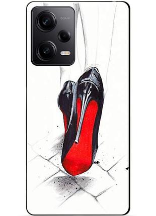 Силиконовый чехол бампер для xiaomi redmi note 12 pro 5g с рисунком туфли