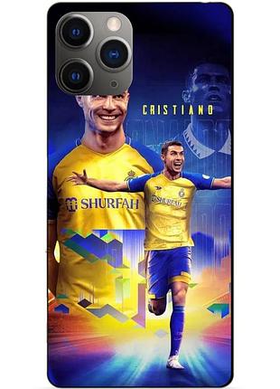 Силіконовий чохол бампер для iphone 11 pro max з малюнком роналдо аль наср ronaldo