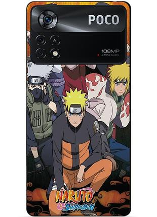 Силіконовий бампер чохол для xiaomi poco x4 pro 5g з малюнком naruto аніме