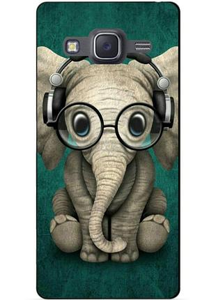 Чехол силиконовый бампер для samsung j7 galaxy j700 с рисунком слоник
