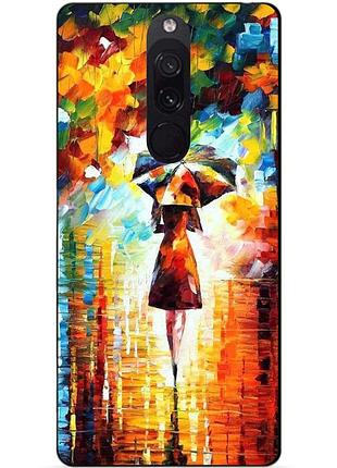 Силиконовый бампер чехол для xiaomi redmi 8 с рисунком прогулка