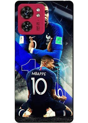 Силиконовый бампер чехол для motorola edge 40 с рисунком mbappe франция мбаппе