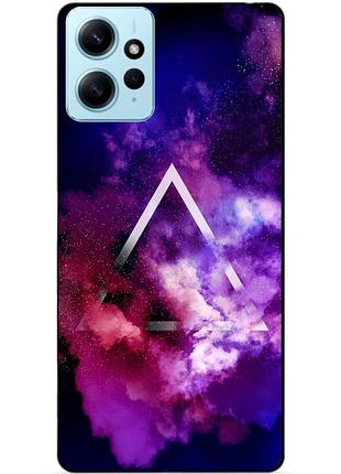 Силиконовый бампер чехол для xiaomi redmi note 12 с рисунком космос