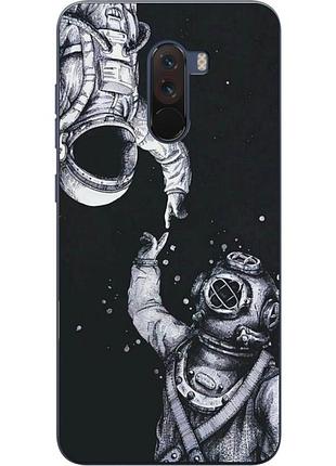 Чохол силіконовий для xiaomi pocophone f1 з малюнком зближення